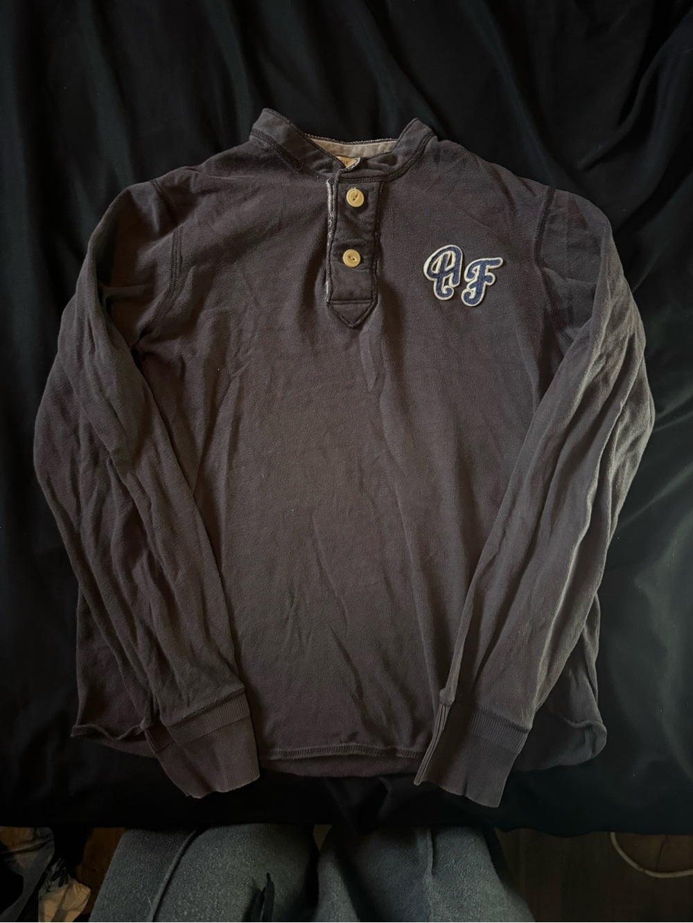 Abercombie And Fitch Long Sleeve Y2K Grey Shirt with Patch